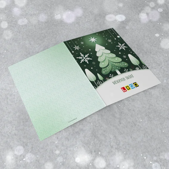 Tył karnetu „Zielony las z jasną gwiazdą”, wzór BN1-455