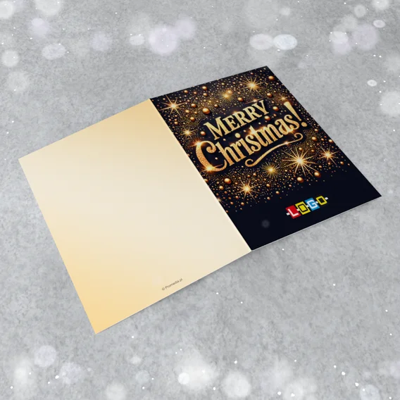 Tył karnetu „Merry Christmas wśród gwiazd”, wzór BN1-460