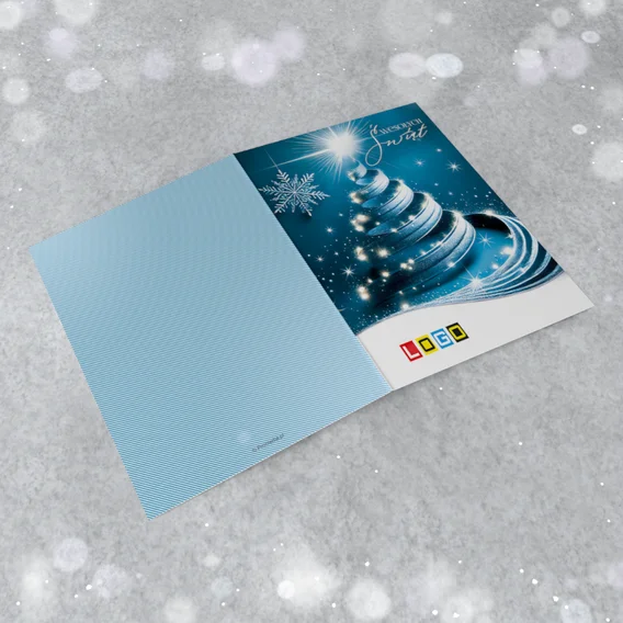 Tył karnetu „Spiralne drzewko na błękitnym niebie”, wzór BN1-477