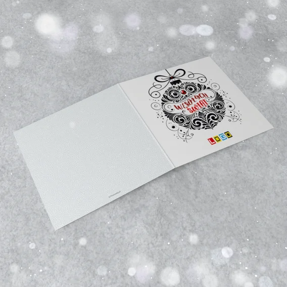 Tył karnetu „Ornament z czarnych gałązek”, wzór BN2-439