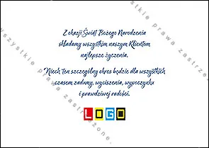 Biała choinka rysowana cienką linią z gwiazdą na szczycie na granatowo-błękitnym tle z plamami bokeh